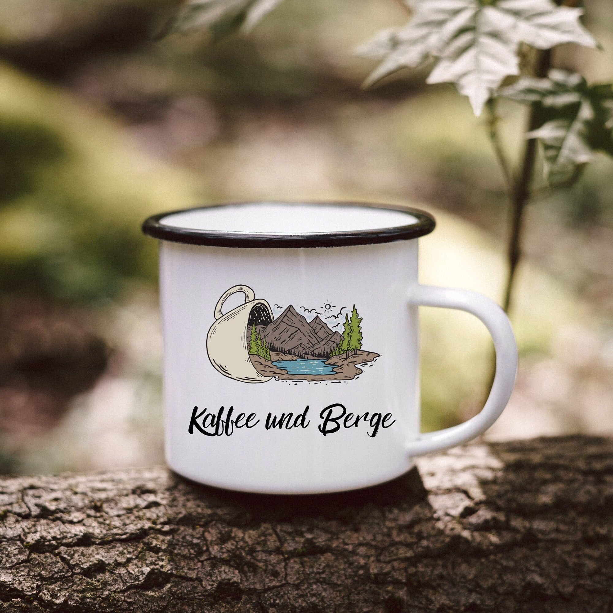 Kaffee Geschenk, Geschenke für Männer, Kaffeetasse, Tasse Männer, Emaille Tasse, Männer Geschenk, Geschenk Mann - abenteuernah