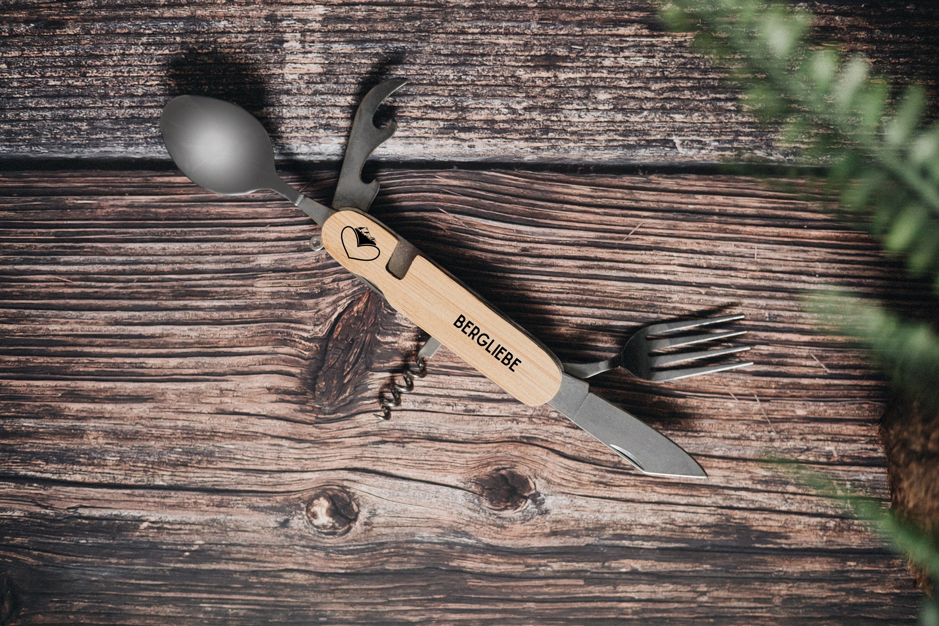 Berge Geschenk, Wandern, Wandern Geschenk, Berge, Geschenke für Männer, Campingbesteck, Besteck Multitool, Bergliebe - abenteuernah