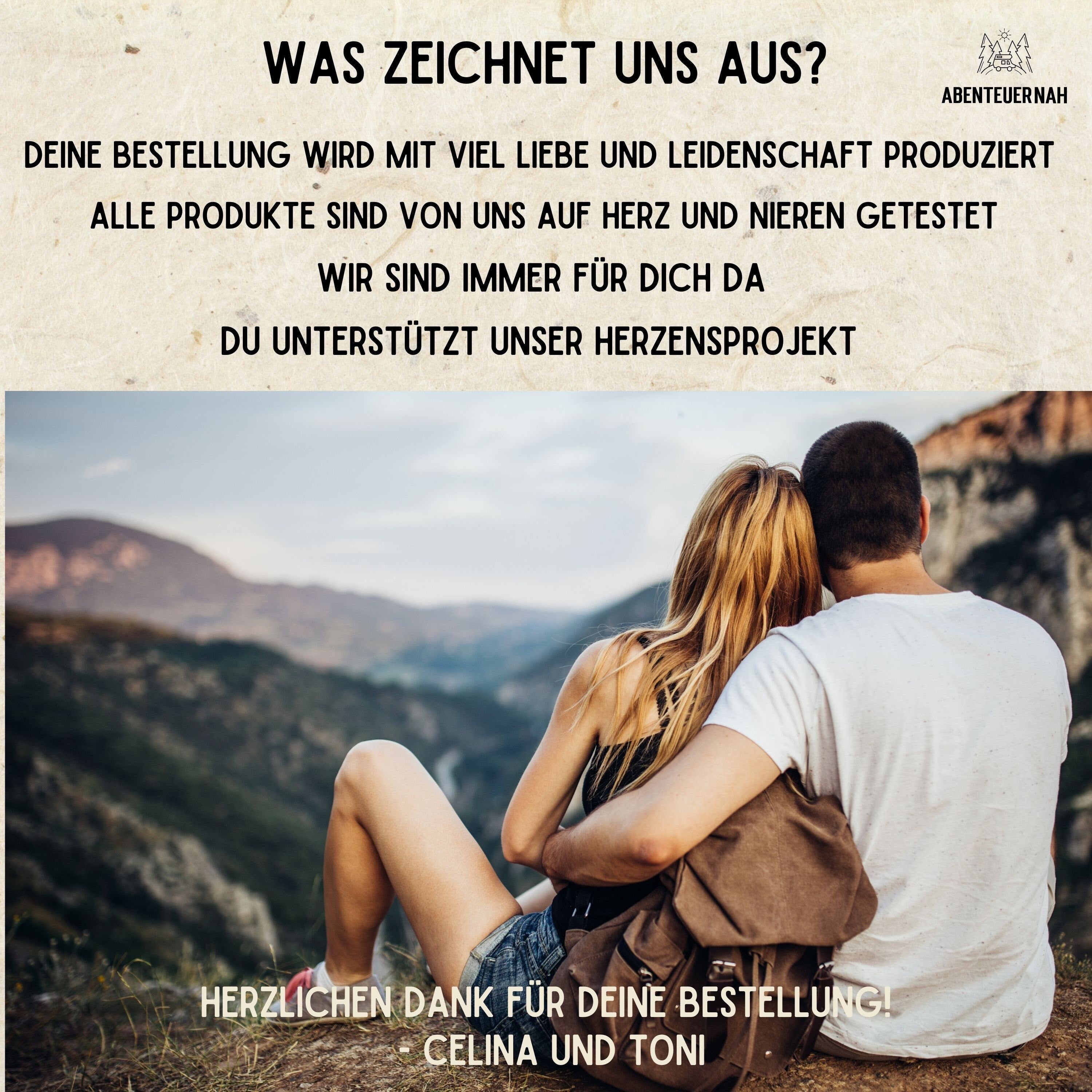 Wanderer Geschenk, Paar Geschenk, Wandern Partner, Holzbrett Gravur, Camping, Outdoor, Wanderung - abenteuernah