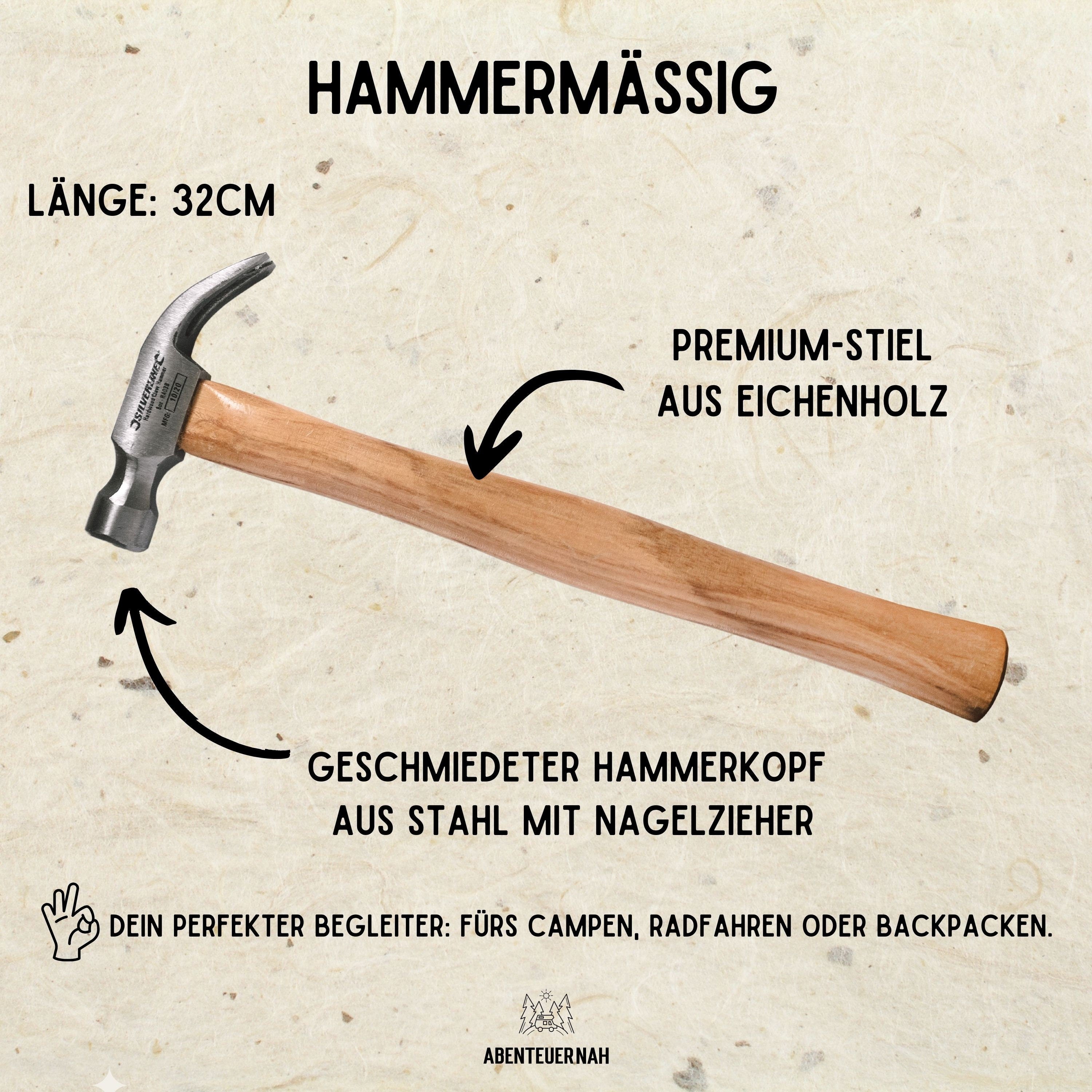 Hammer personalisiert, Vatertagsgeschenk, Papa Hammer, Geschenke für Männer, Papa, Männer Geschenk - abenteuernah