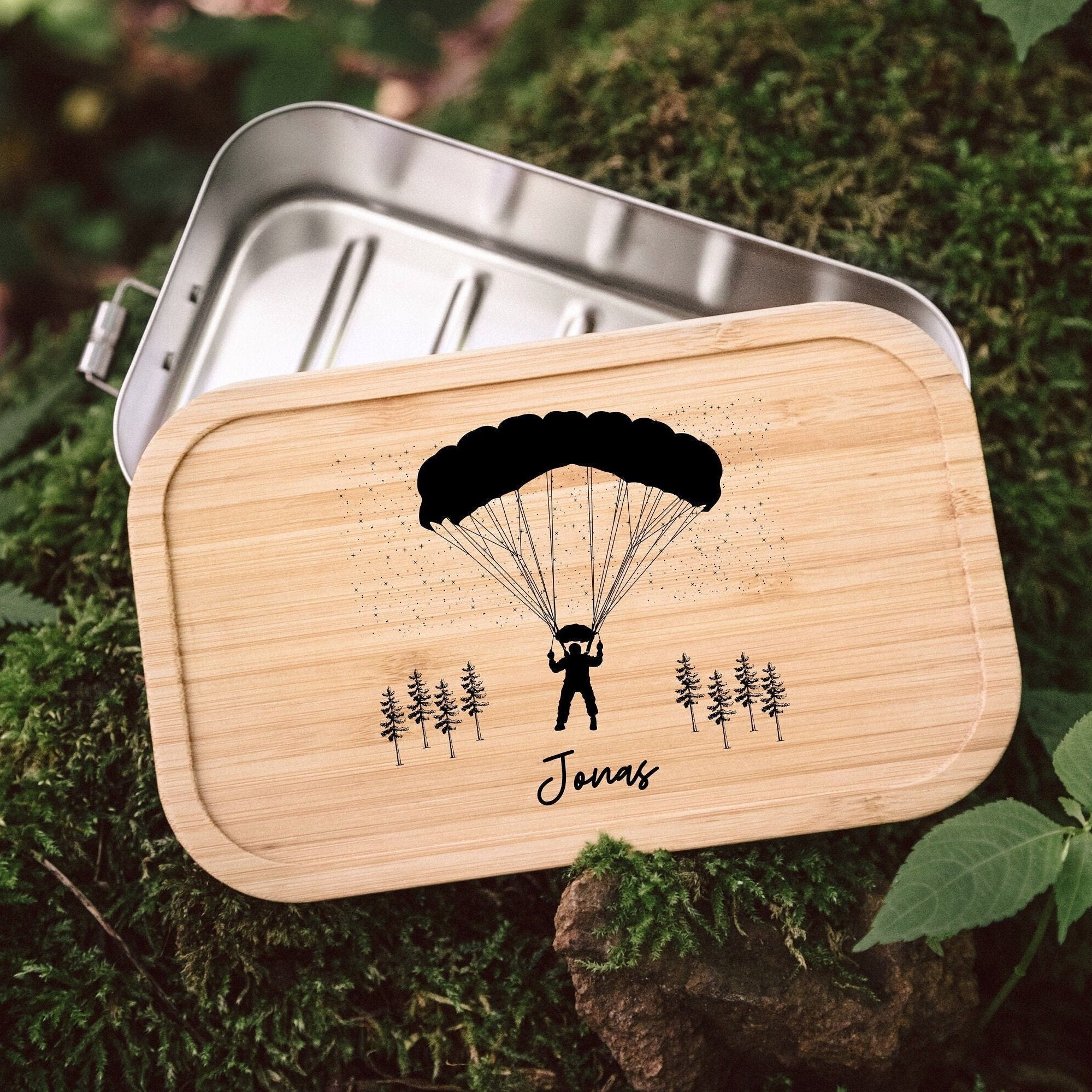 Gleitschirm, Fallschirm, Paragliding, Geschenke für Männer, Fallschirmsprung, Männergeschenke, Lunchbox personalisiert - abenteuernah