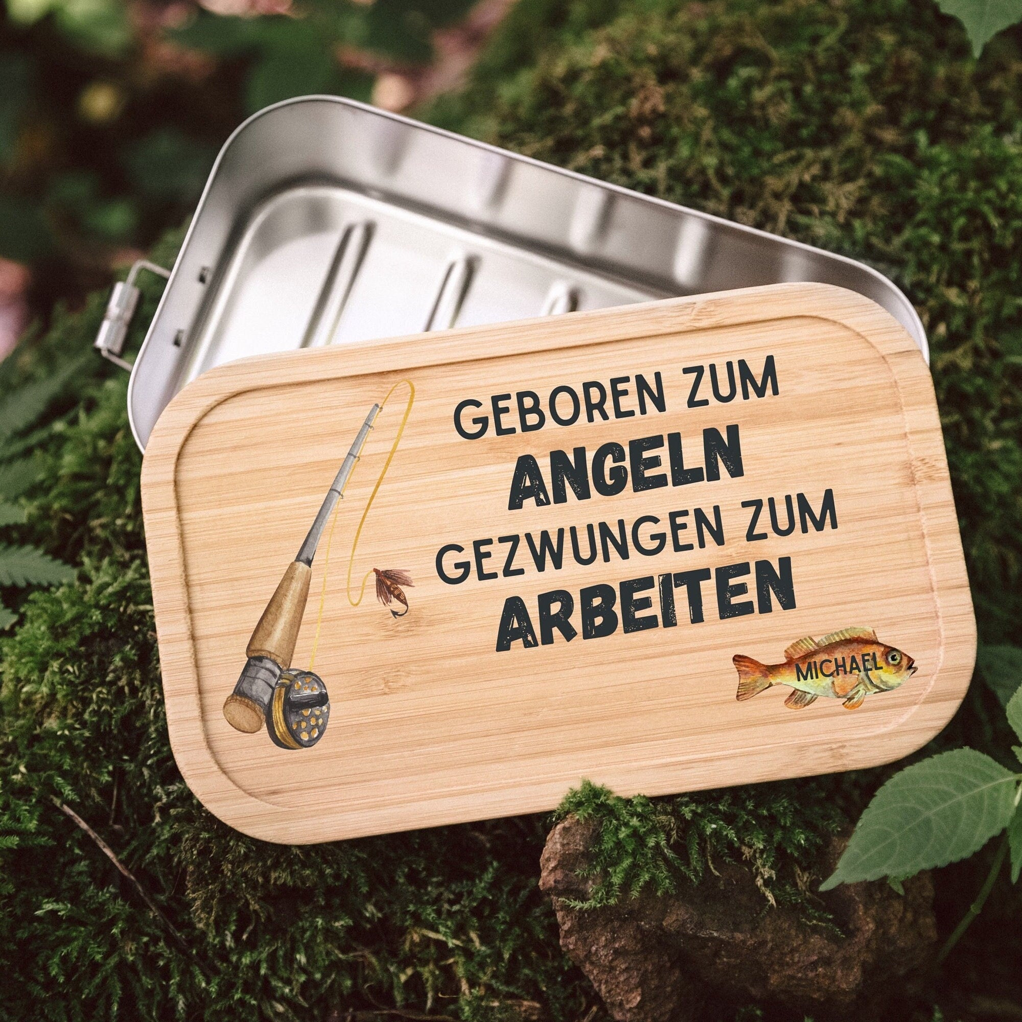 Angeln, Angler, Angeln Geschenk, Geschenke für Angler, Opa Geschenk, Fischer, Lunchbox Fisch - abenteuernah