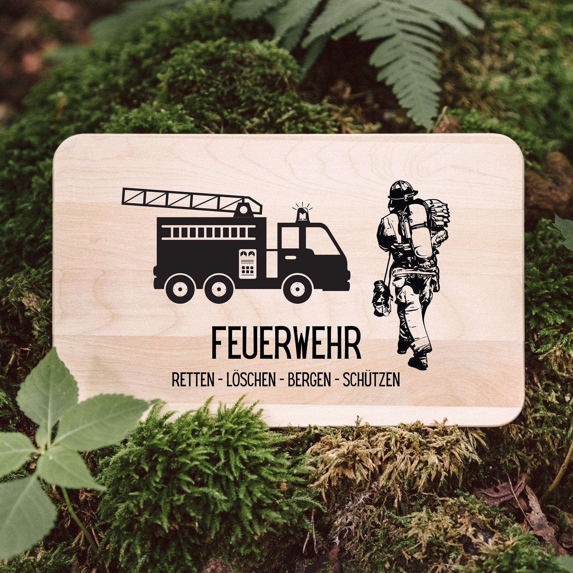 Feuerwehr, Feuerwehr Frühstücksbrett, Feuerwehr Geschenk Männer, Geschenke Feuerwehr, Männergeschenke - abenteuernah