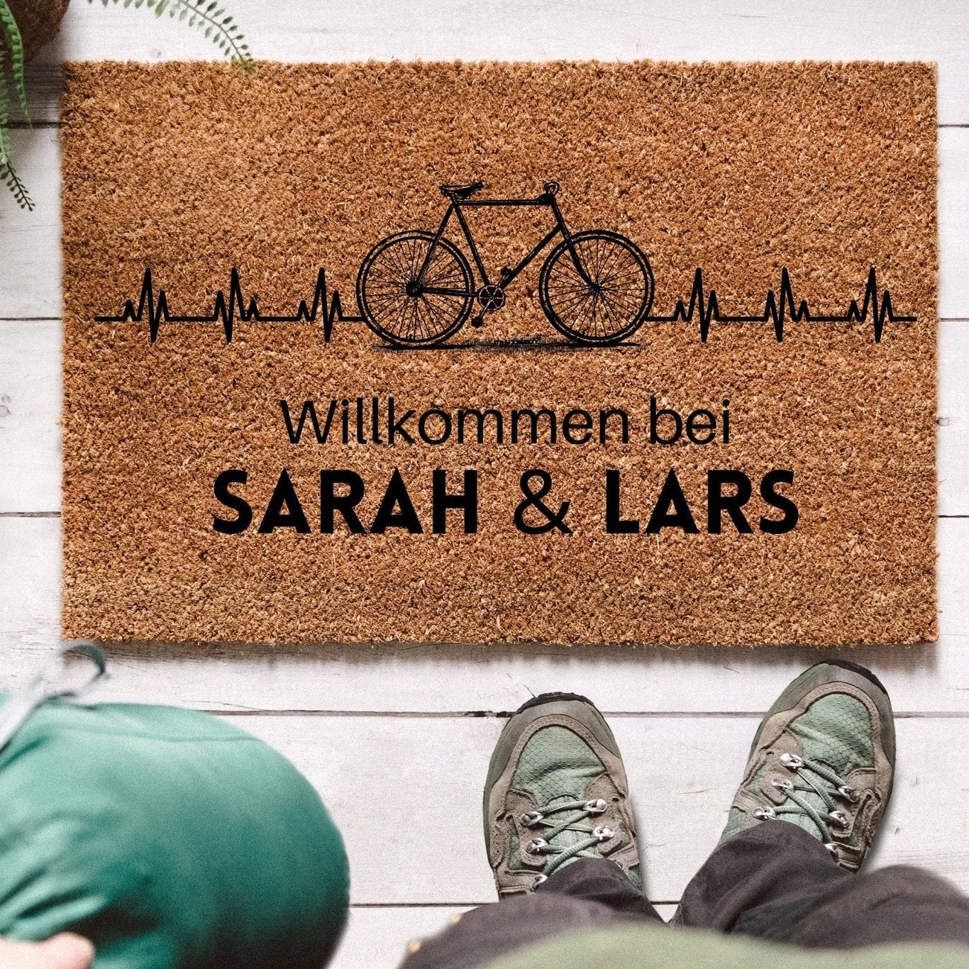 Kokos Fußmatte - Fahrrad Herzschlag - Abenteuernah