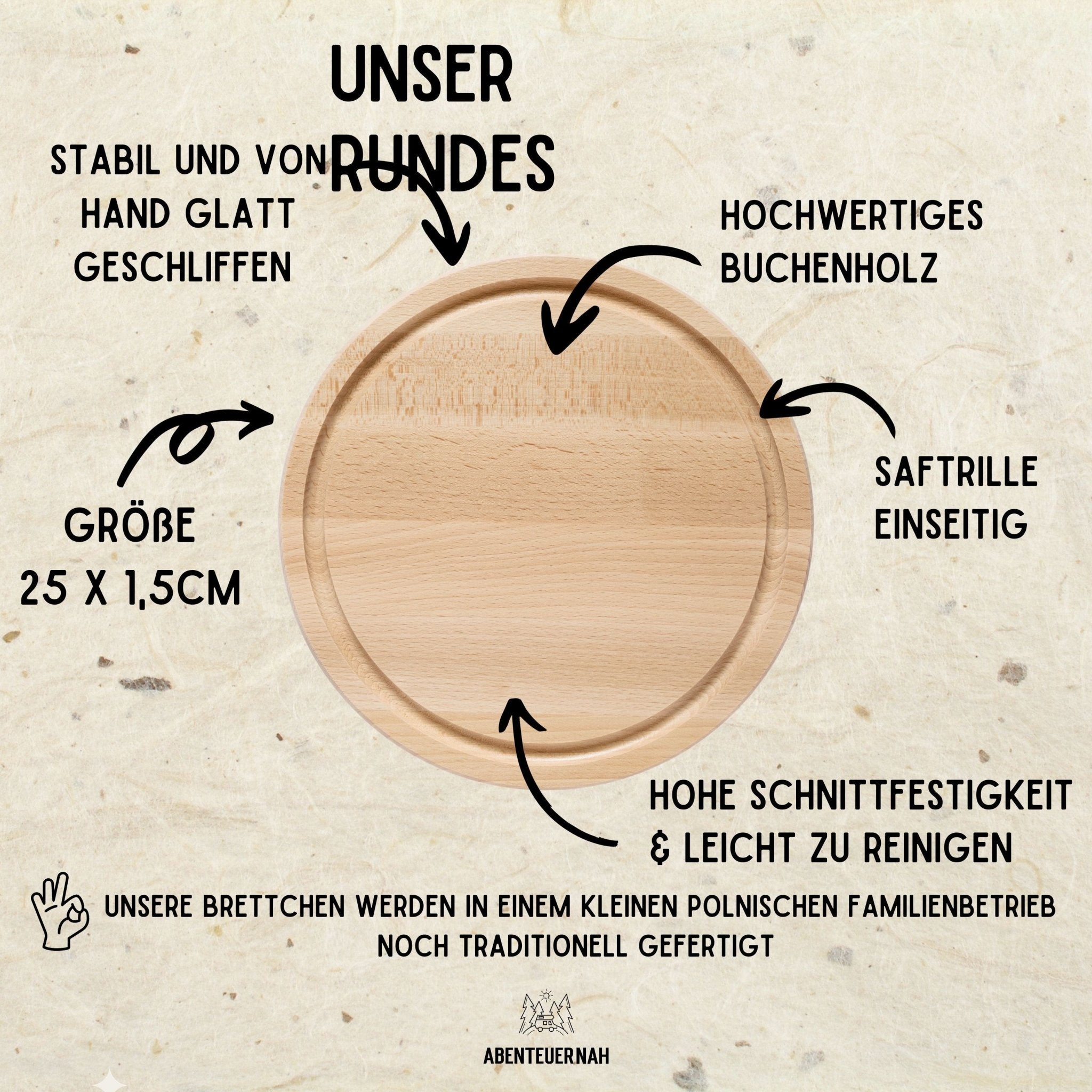 Rundes Holzbrett - Musiker/ - in - Abenteuernah