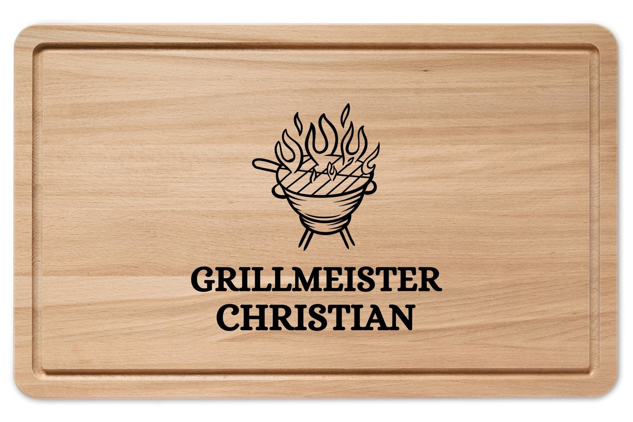 Schneidebrett mit Saftrille - Grillmeister Grill - Abenteuernah