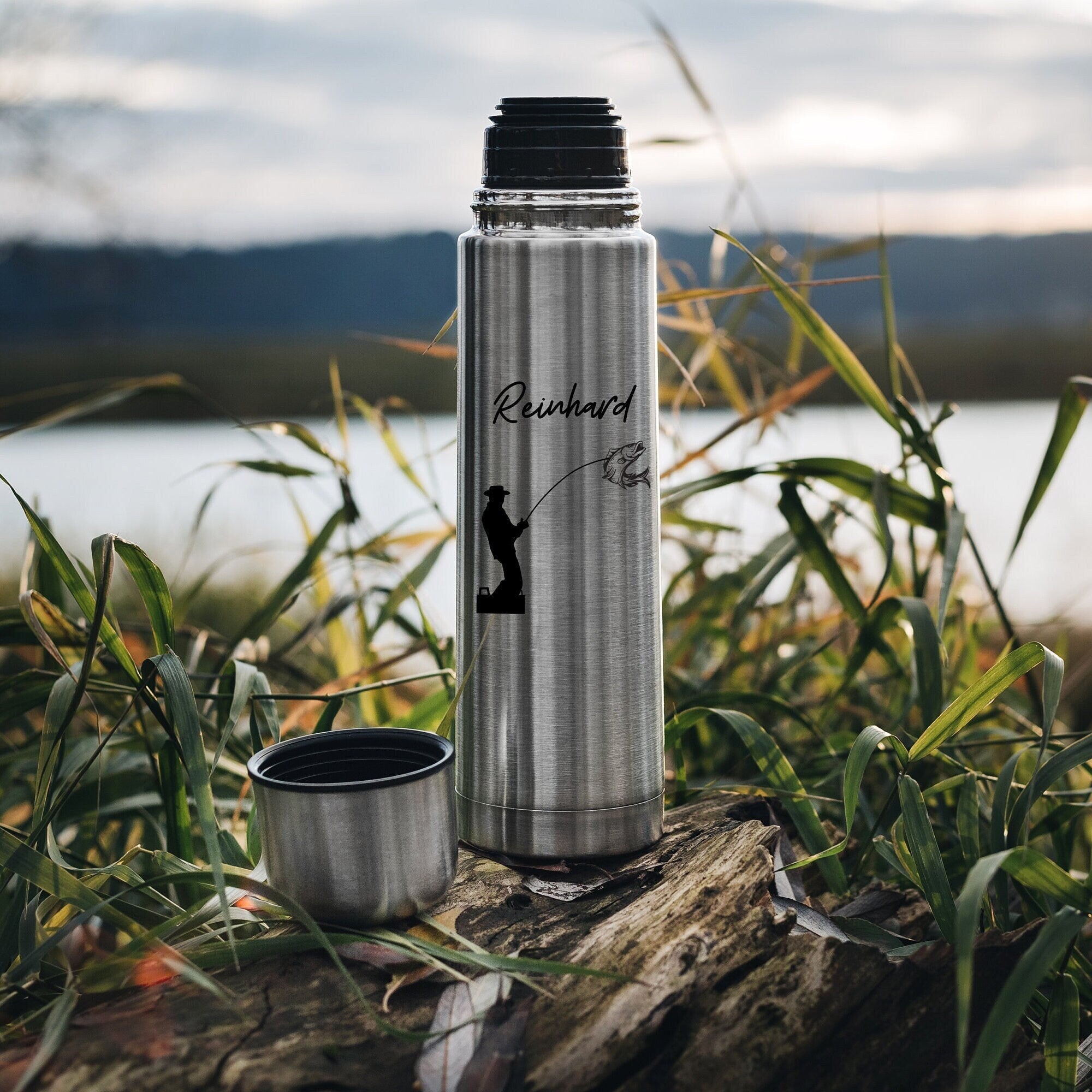 Thermosflasche Edelstahl - Angler - Abenteuernah